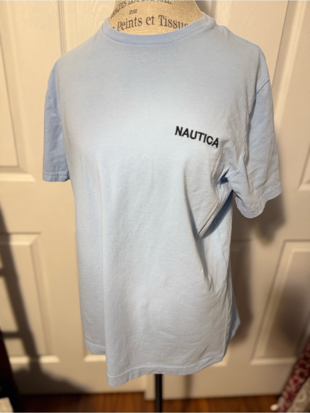 Medium Nautica Unisex Light Blue Logo Performance Tee - Picture 15 of 15